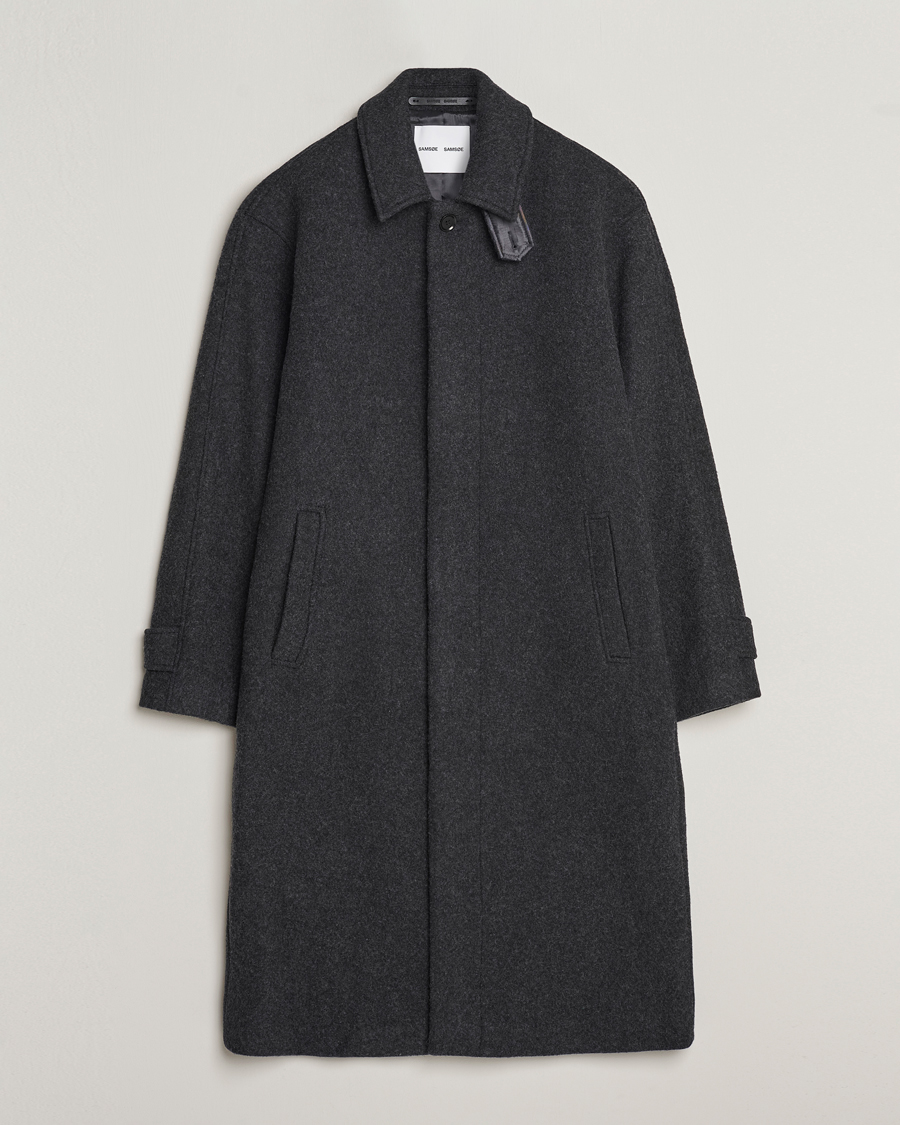Men | Coats & Jackets | Samsøe Samsøe | Samsøe & Samsøe Jacob Coat Black Melange