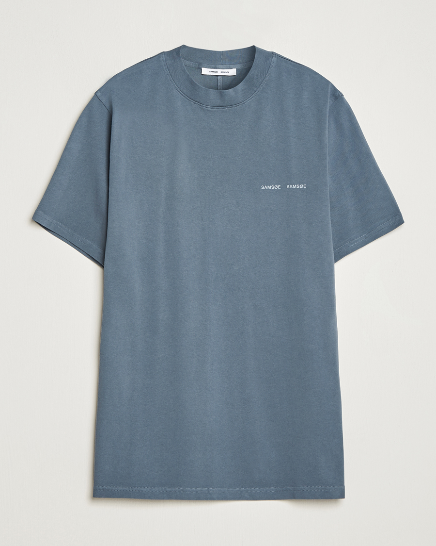 Men | T-Shirts | Samsøe Samsøe | Samsøe & Samsøe Norsbro Crew Neck T-Shirt Stormy Weather