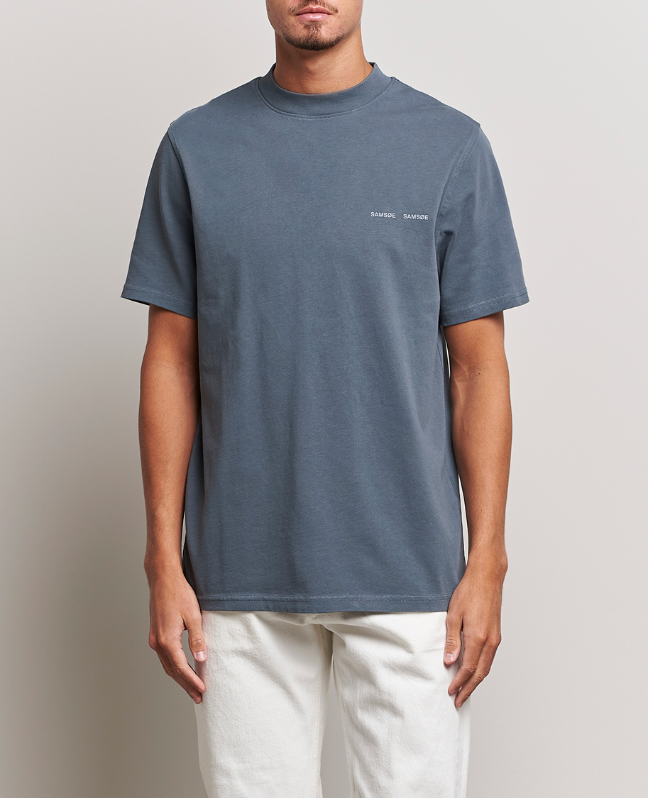 Men | T-Shirts | Samsøe Samsøe | Samsøe & Samsøe Norsbro Crew Neck T-Shirt Stormy Weather