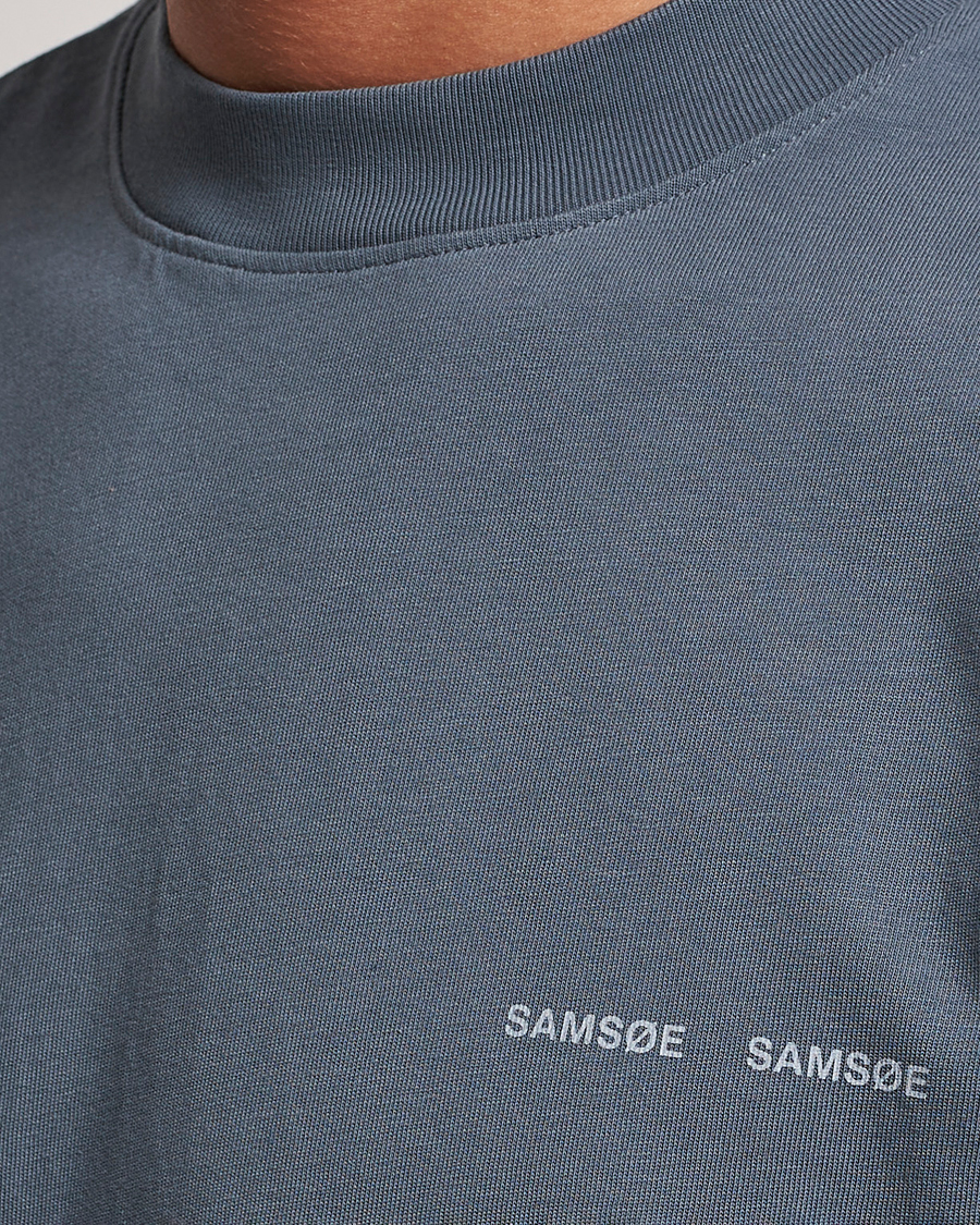 Men | T-Shirts | Samsøe Samsøe | Samsøe & Samsøe Norsbro Crew Neck T-Shirt Stormy Weather