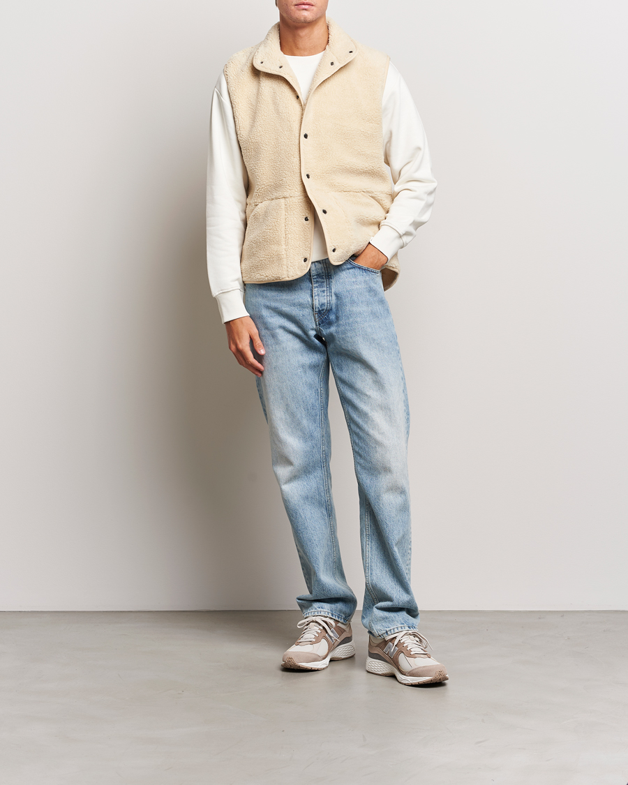 Men | Sweaters & Knitwear | Samsøe Samsøe | Carlo Fleece Vest Brown Rice