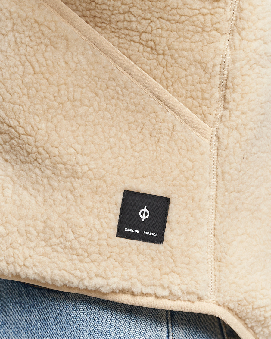 Men | Sweaters & Knitwear | Samsøe Samsøe | Carlo Fleece Vest Brown Rice