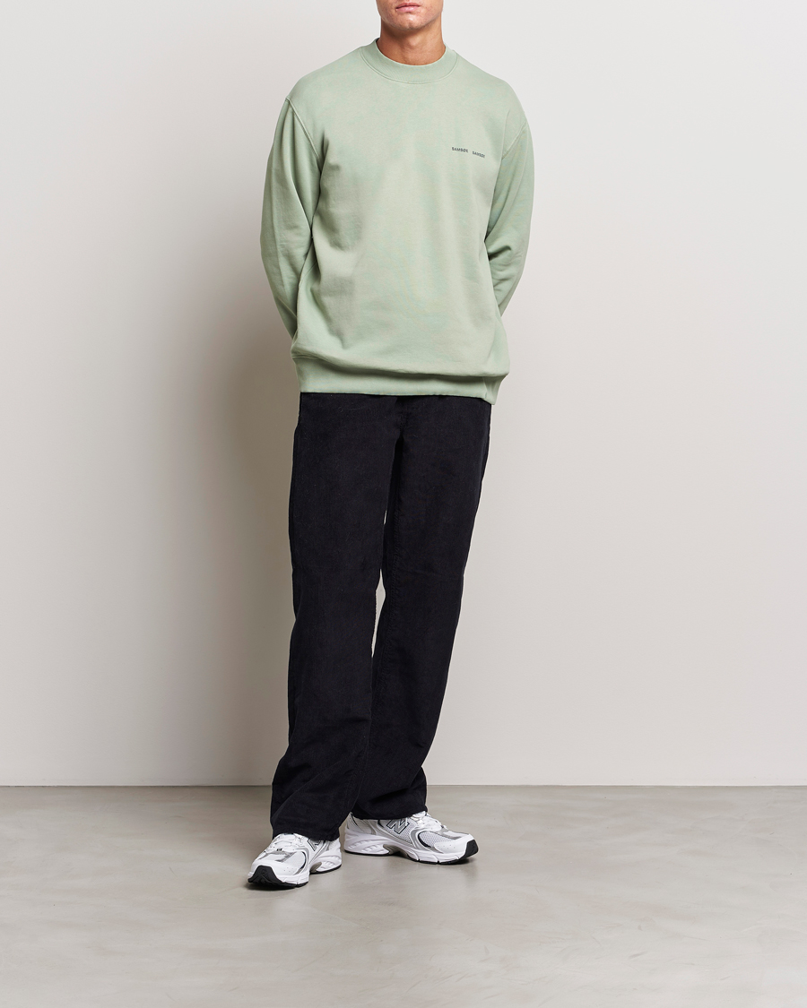 Men | Sweaters & Knitwear | Samsøe Samsøe | Samsøe & Samsøe Norsbro Crew Neck Sweatshirt Iceberg Green