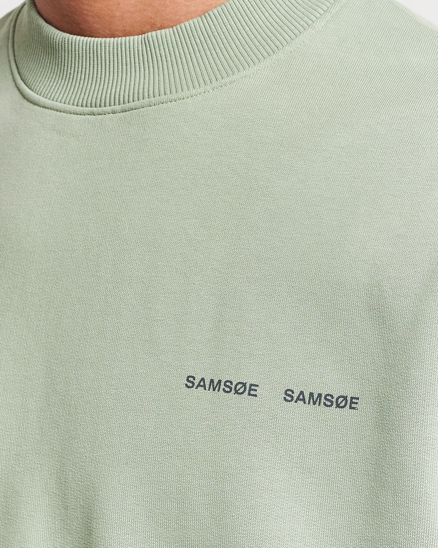 Men | Sweaters & Knitwear | Samsøe Samsøe | Samsøe & Samsøe Norsbro Crew Neck Sweatshirt Iceberg Green