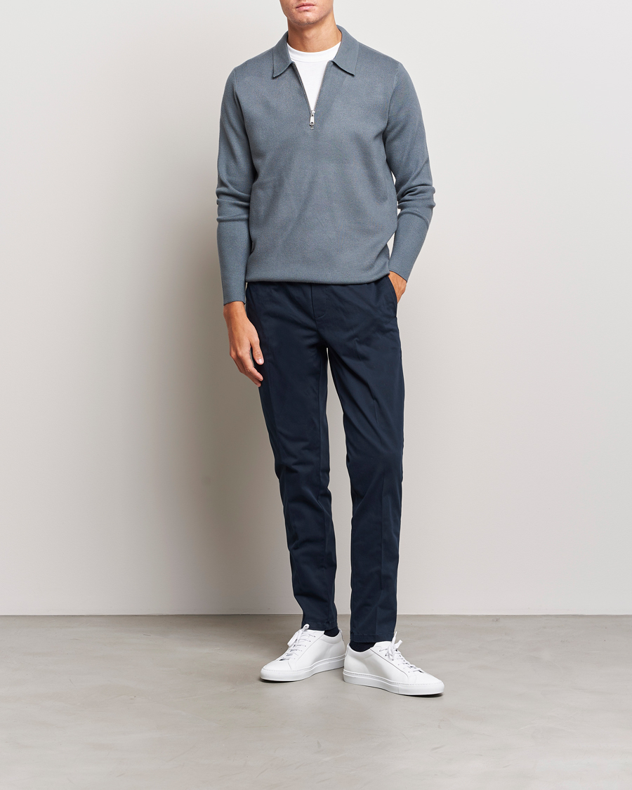 Men | Sweaters & Knitwear | Samsøe Samsøe | Samsøe & Samsøe Guna Half Zip Stormy Weather
