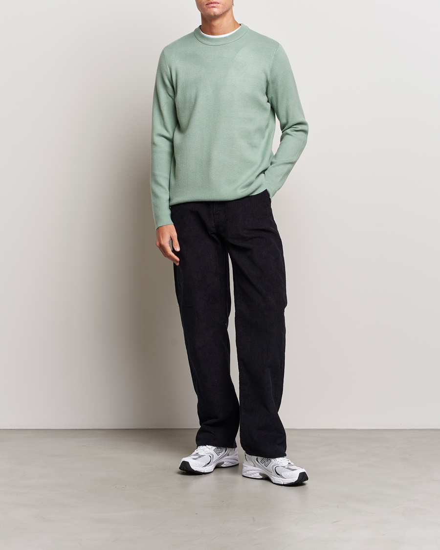 Men | Sweaters & Knitwear | Samsøe Samsøe | Samsøe & Samsøe Guna Crew Neck Iceberg Green