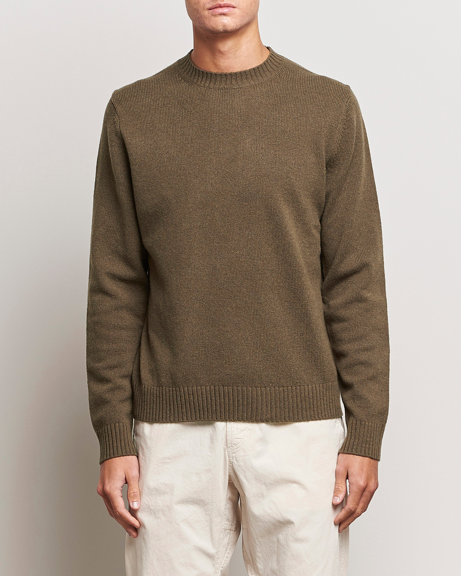 Men | Sweaters & Knitwear | Samsøe Samsøe | Samsøe & Samsøe Syllie Wool Crew Neck Crocodile