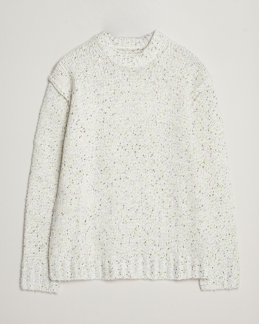 Men | Sweaters & Knitwear | Samsøe Samsøe | Samsøe & Samsøe Max Heavy Knitted Crew Neck White Neps
