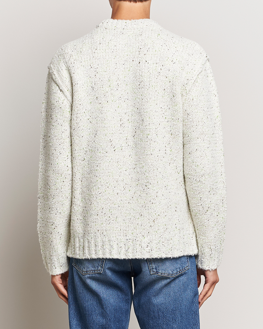 Men | Sweaters & Knitwear | Samsøe Samsøe | Samsøe & Samsøe Max Heavy Knitted Crew Neck White Neps