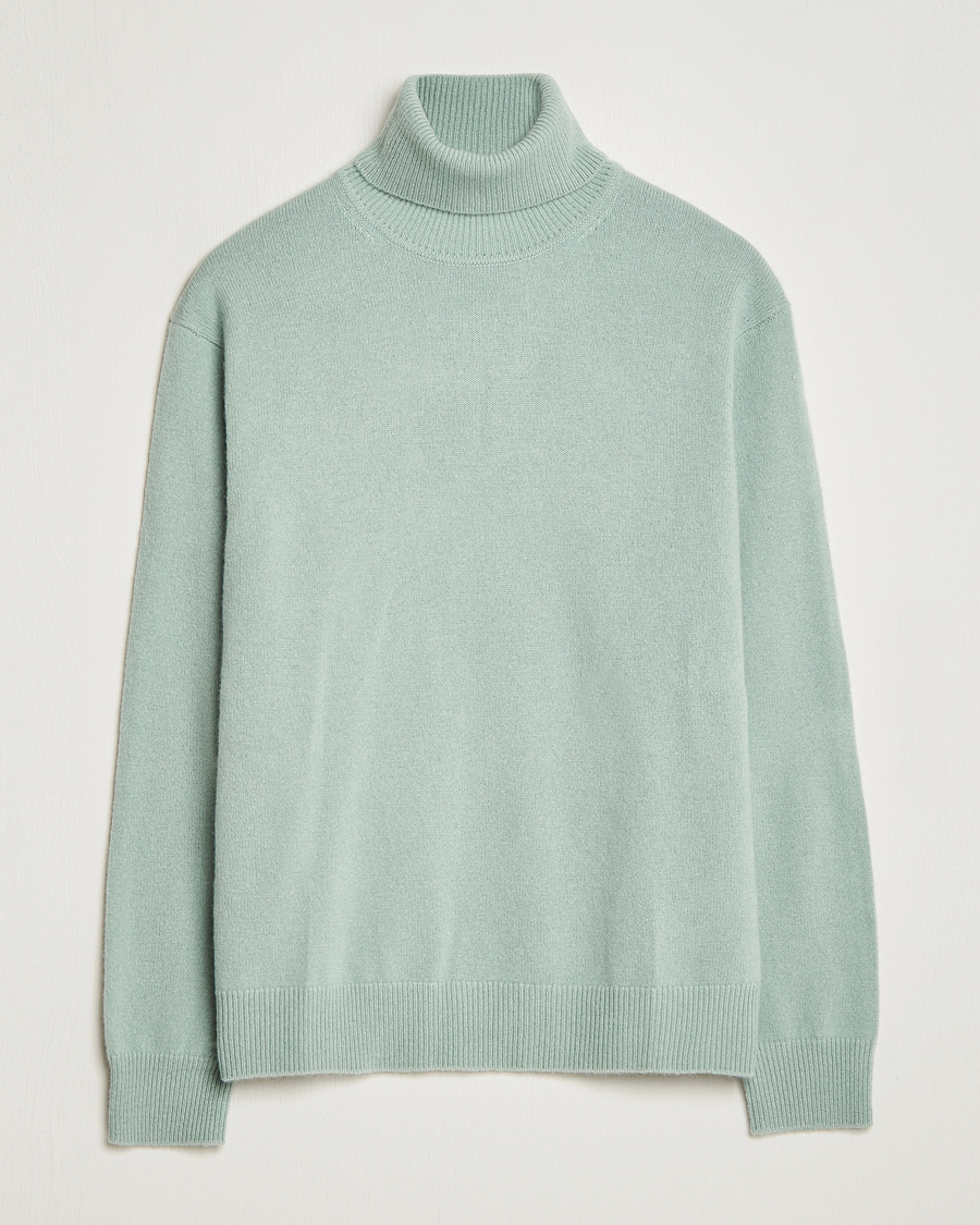 Men | Sweaters & Knitwear | Samsøe Samsøe | Samsøe & Samsøe Viktor Wool Knitted Rollneck Iceberg Green