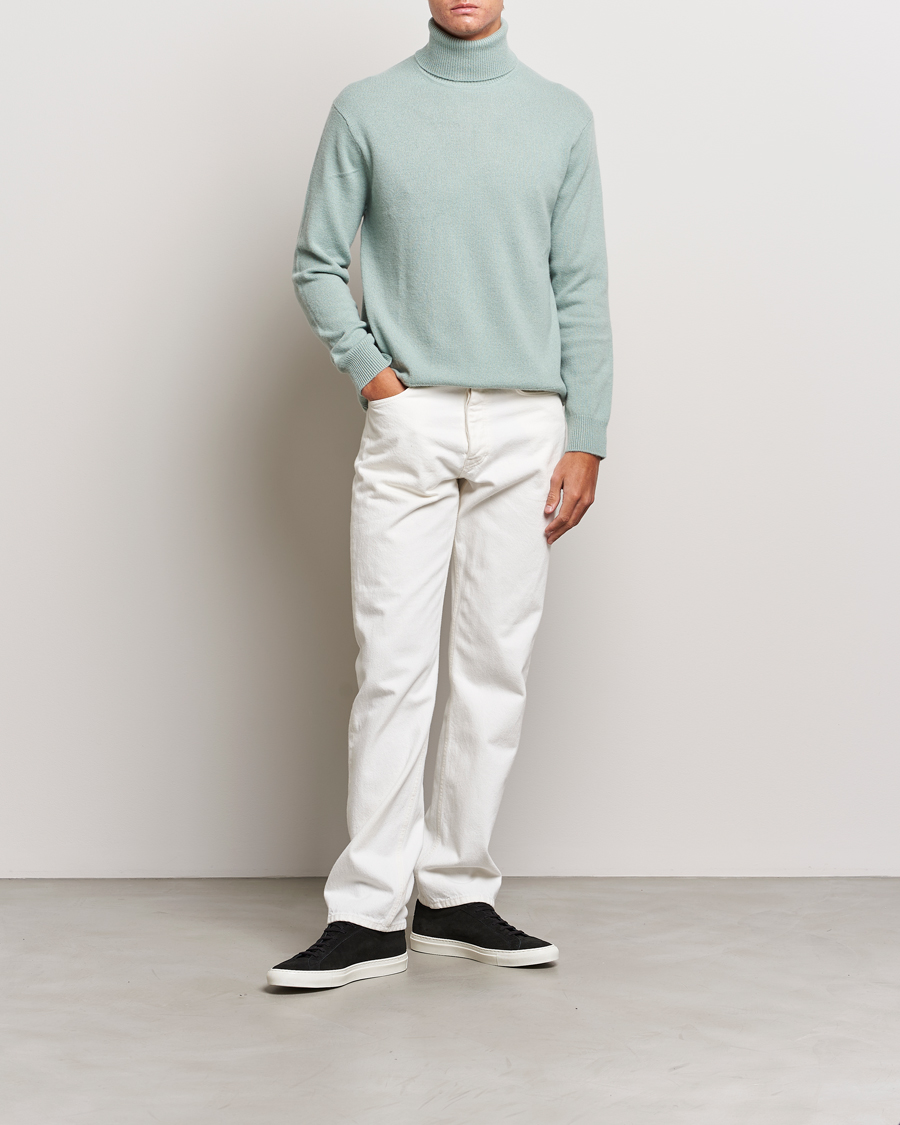 Men | Sweaters & Knitwear | Samsøe Samsøe | Samsøe & Samsøe Viktor Wool Knitted Rollneck Iceberg Green