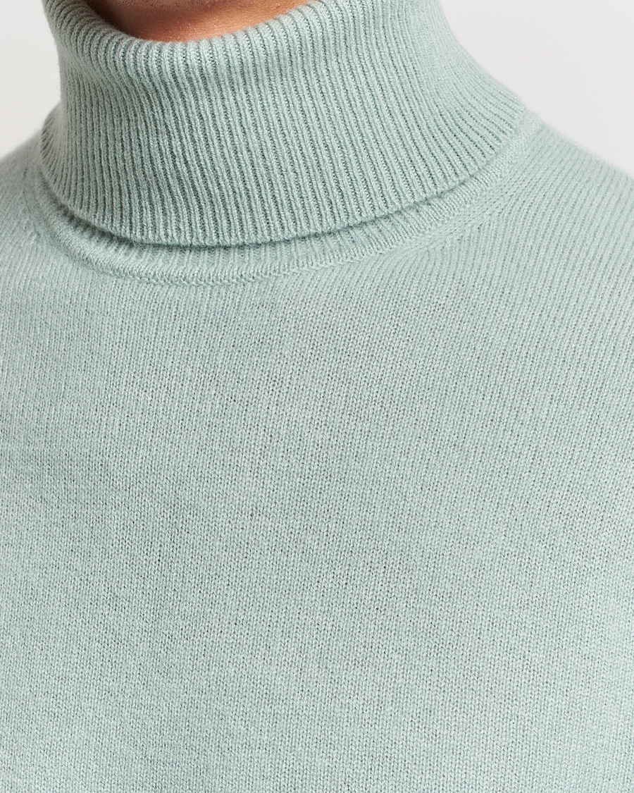 Men | Sweaters & Knitwear | Samsøe Samsøe | Samsøe & Samsøe Viktor Wool Knitted Rollneck Iceberg Green