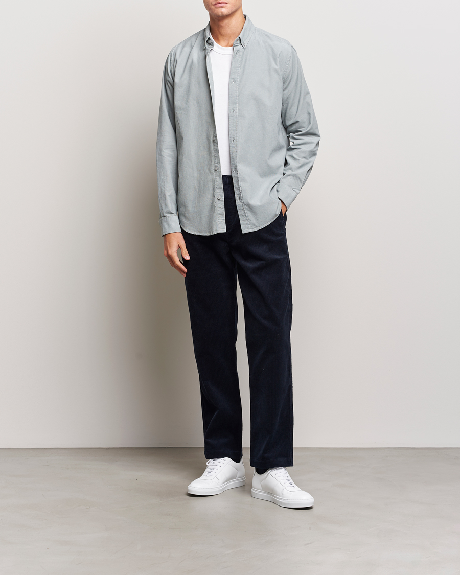 Men | Shirts | Samsøe Samsøe | Samsøe & Samsøe Liam Baby Cord Shirt High Rise Grey
