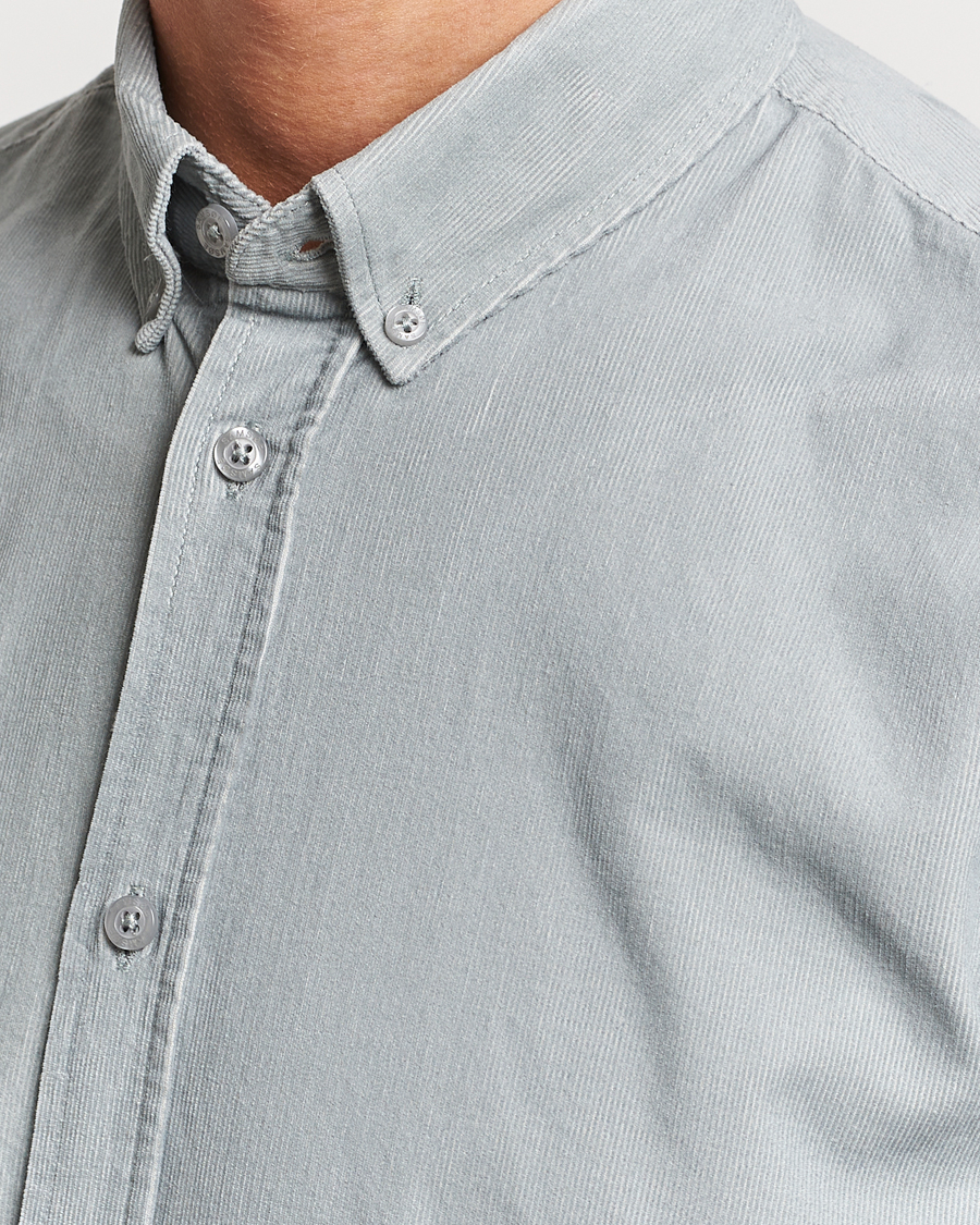 Men | Shirts | Samsøe Samsøe | Samsøe & Samsøe Liam Baby Cord Shirt High Rise Grey