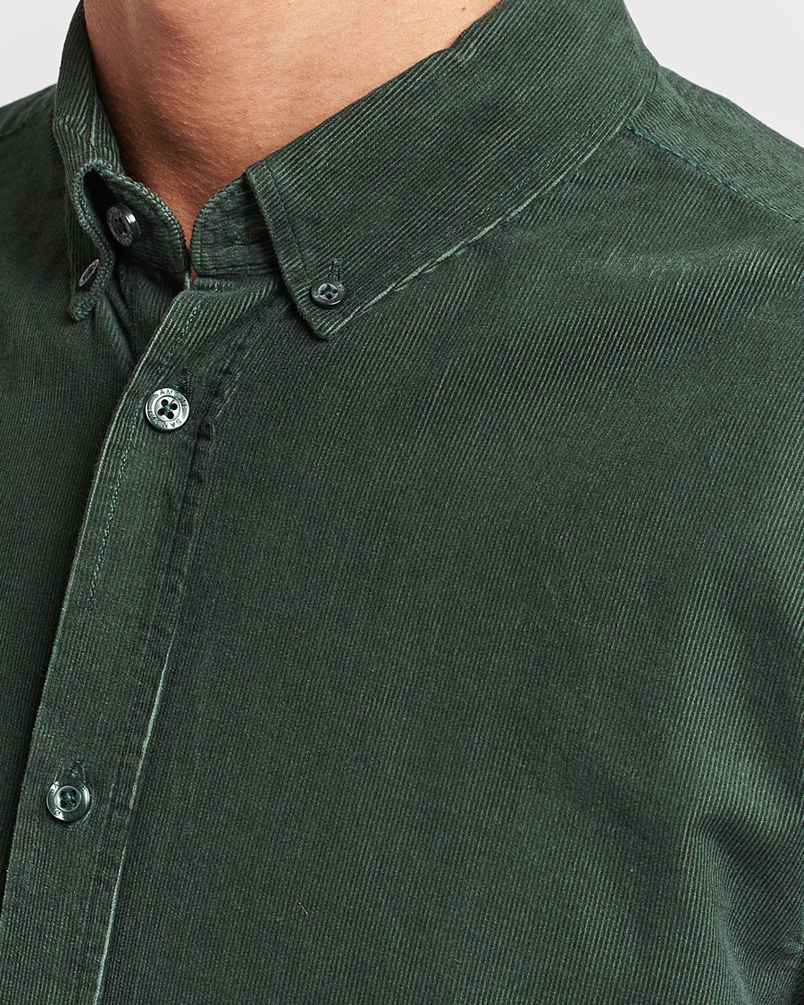 Men | Shirts | Samsøe Samsøe | Samsøe & Samsøe Liam Baby Cord Shirt Garden Topiary