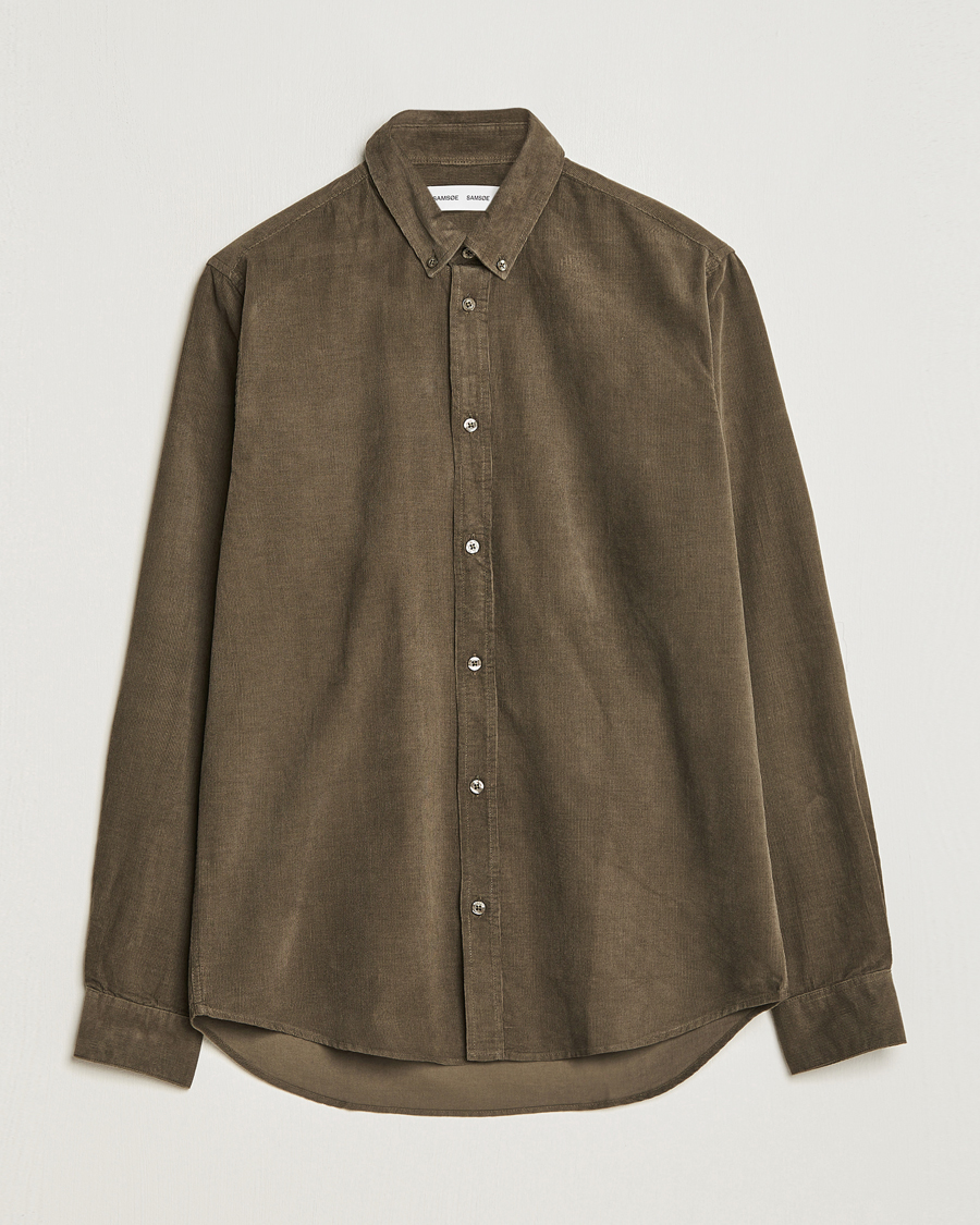 Men | Shirts | Samsøe Samsøe | Samsøe & Samsøe Liam Baby Cord Shirt Crocodile