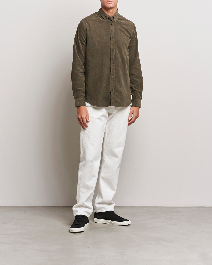 Men | Shirts | Samsøe Samsøe | Samsøe & Samsøe Liam Baby Cord Shirt Crocodile