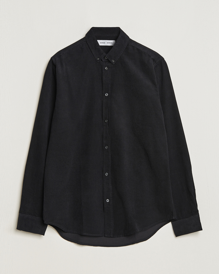 Men | Shirts | Samsøe Samsøe | Samsøe & Samsøe Liam Baby Cord Shirt Black