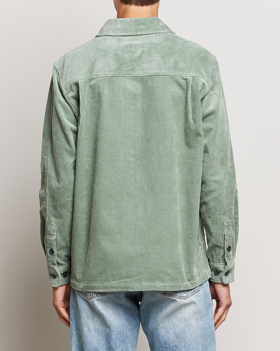 Men | Shirts | Samsøe Samsøe | Samsøe & Samsøe Damon Corduroy Overshirt Iceberg Green