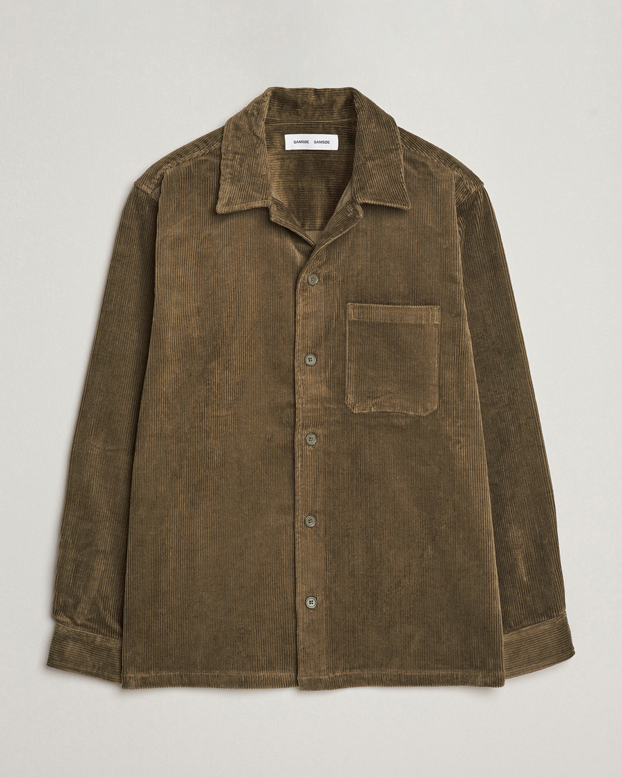Men | Shirts | Samsøe Samsøe | Samsøe & Samsøe Damon Corduroy Overshirt Crocodile
