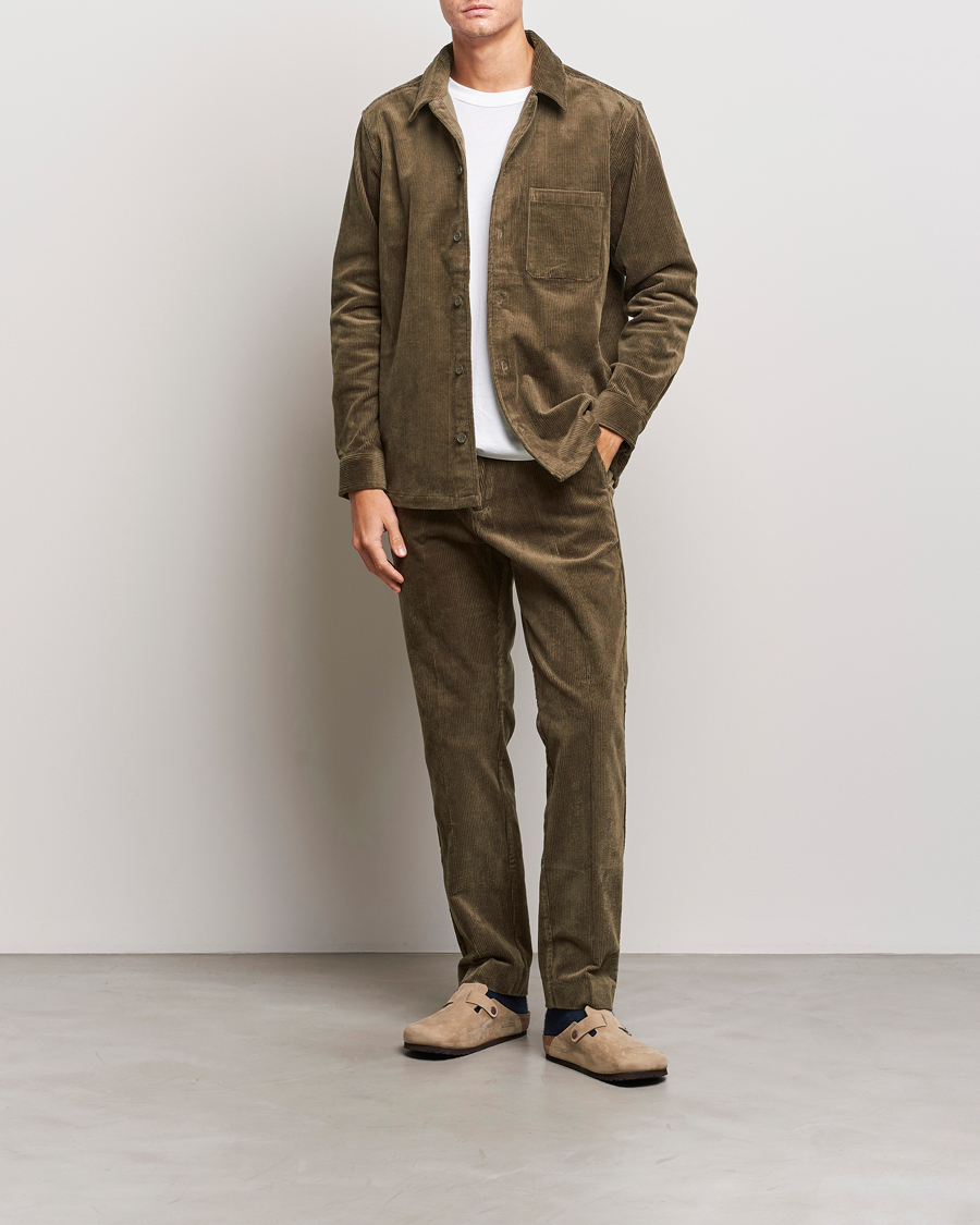 Men | Shirts | Samsøe Samsøe | Samsøe & Samsøe Damon Corduroy Overshirt Crocodile