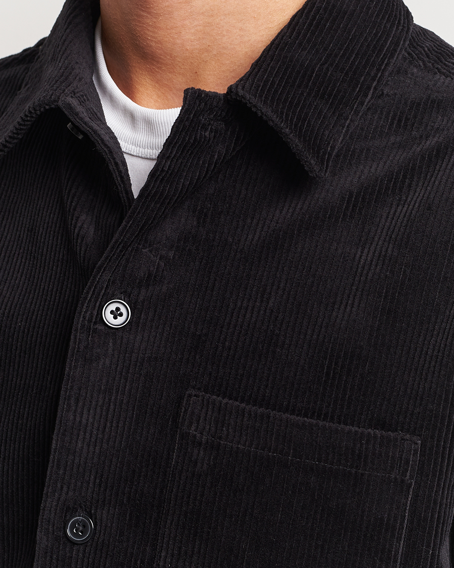 Men | Shirts | Samsøe Samsøe | Samsøe & Samsøe Damon Corduroy Overshirt Black