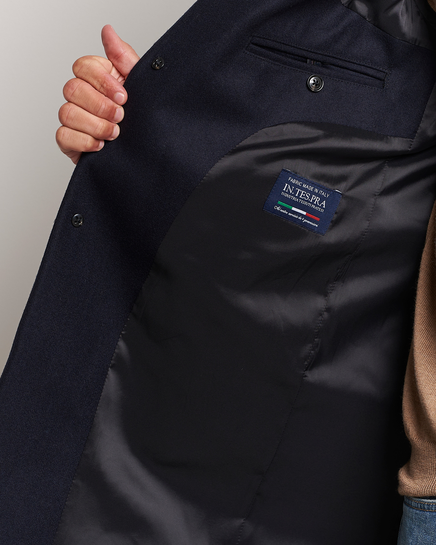 Men | Coats & Jackets | J.Lindeberg | Holger Melton Coat Navy