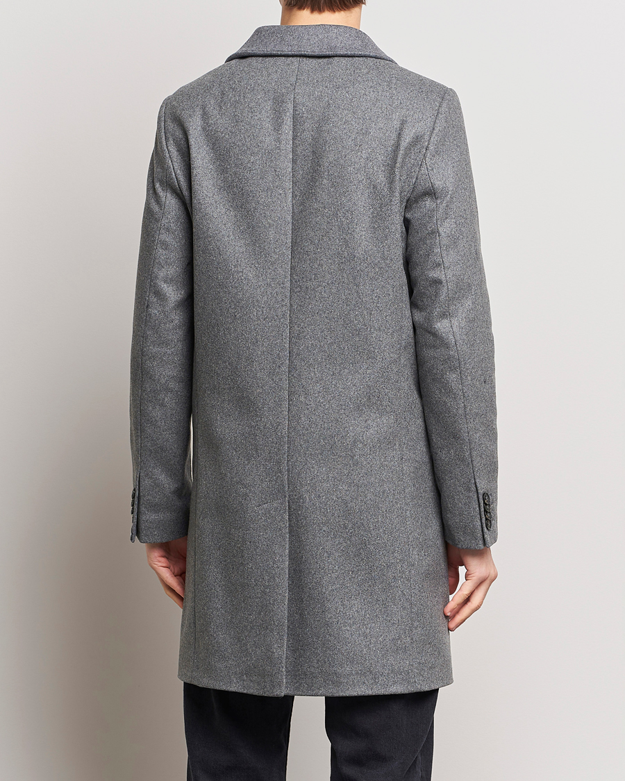 Men | Coats & Jackets | J.Lindeberg | Holger Melton Coat Mid Grey Mel