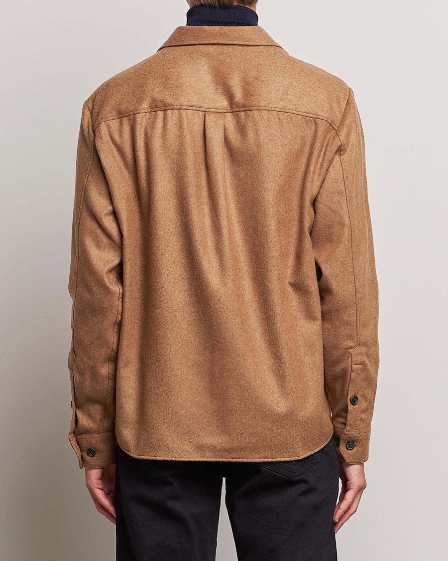 Men | Shirts | J.Lindeberg | Flat Wool Overshirt Chipmunk