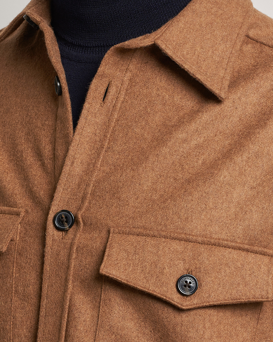 Men | Shirts | J.Lindeberg | Flat Wool Overshirt Chipmunk