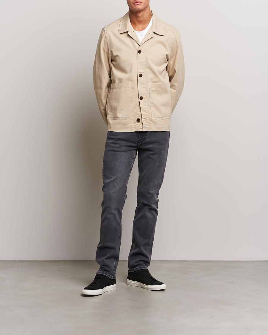Men | Shirts | J.Lindeberg | Lando Organic Twill Overshirt Oyster Grey