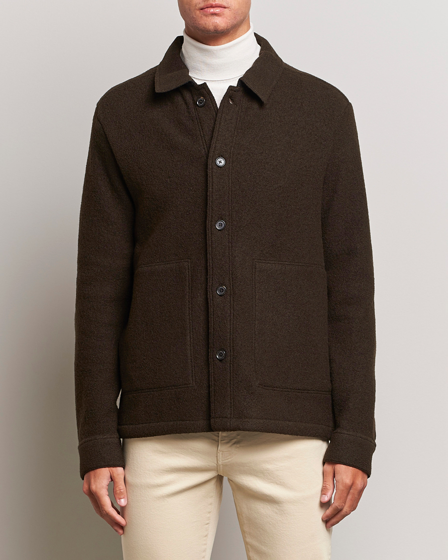 Men | Contemporary jackets | J.Lindeberg | Boyd Wool Overshirt Delicioso