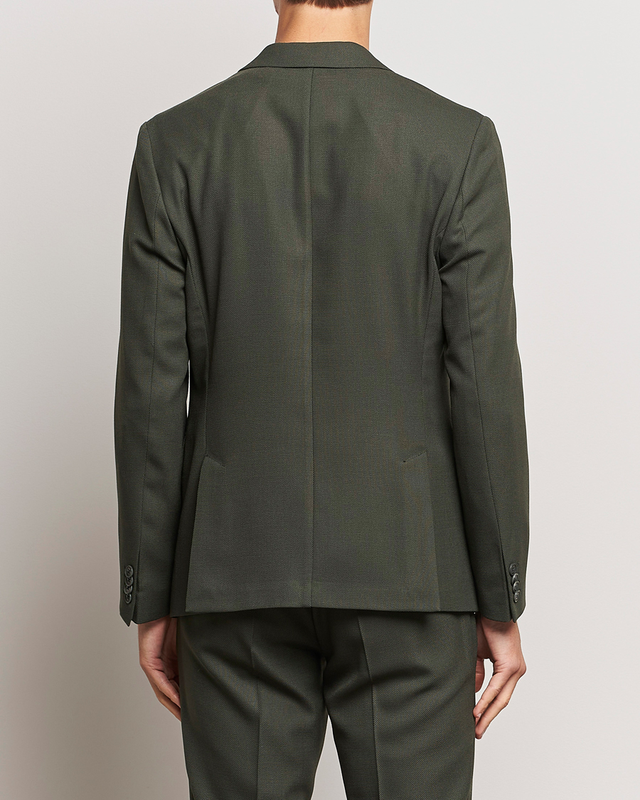 Men | Blazers | J.Lindeberg | Hopper Active Hopsack Blazer Forest Green