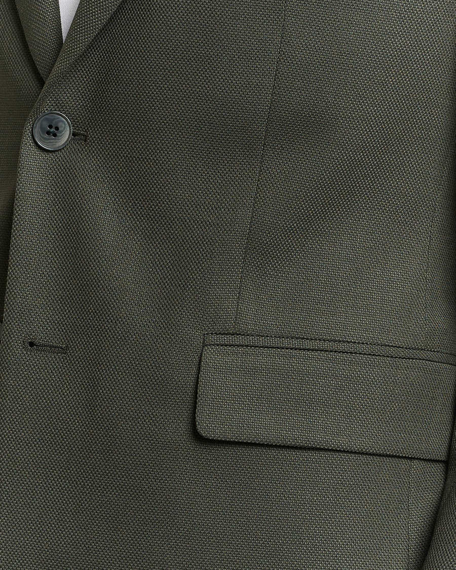 Men | Blazers | J.Lindeberg | Hopper Active Hopsack Blazer Forest Green