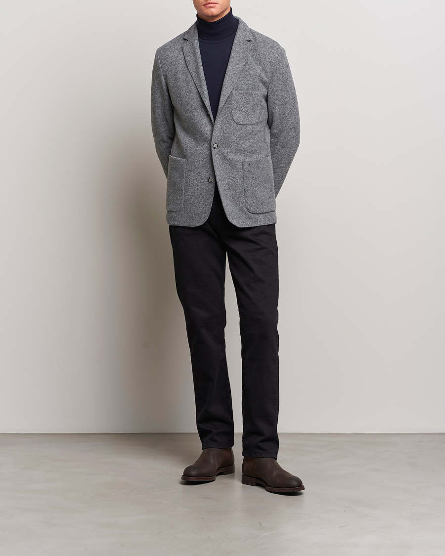 Men | Blazers | J.Lindeberg | Carlton Wool Cardigan Blazer Mid Grey Mel