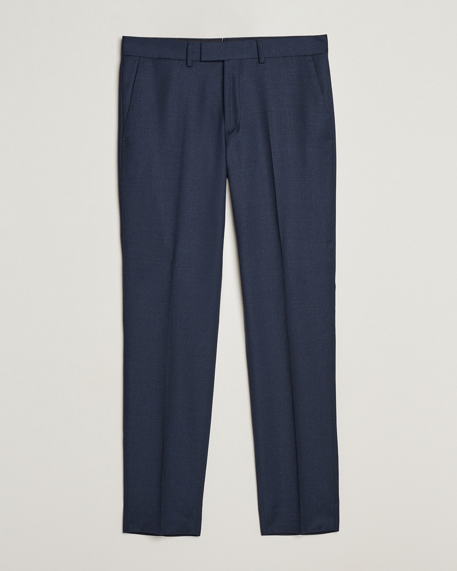 Men | Trousers | J.Lindeberg | Grant Stretch Flannel Trousers Navy