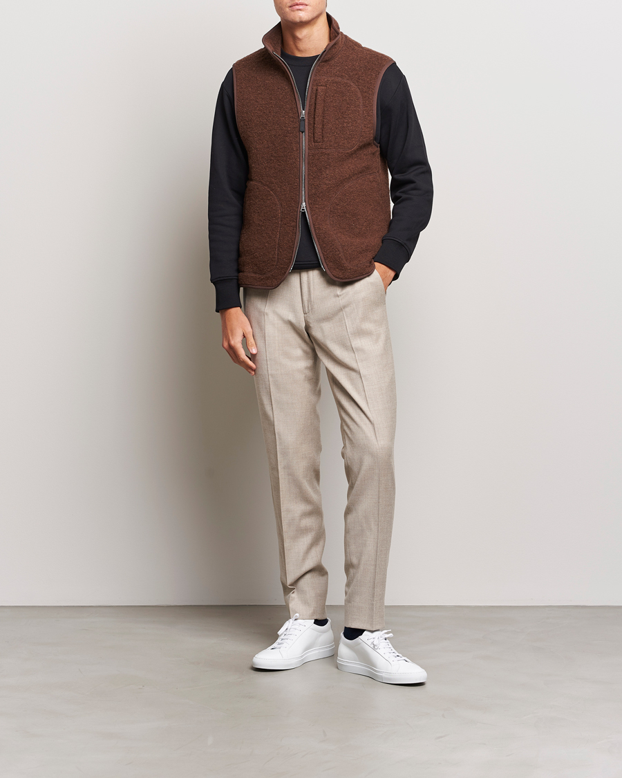 Men | Trousers | J.Lindeberg | Grant Stretch Flannel Trousers Oyster Grey