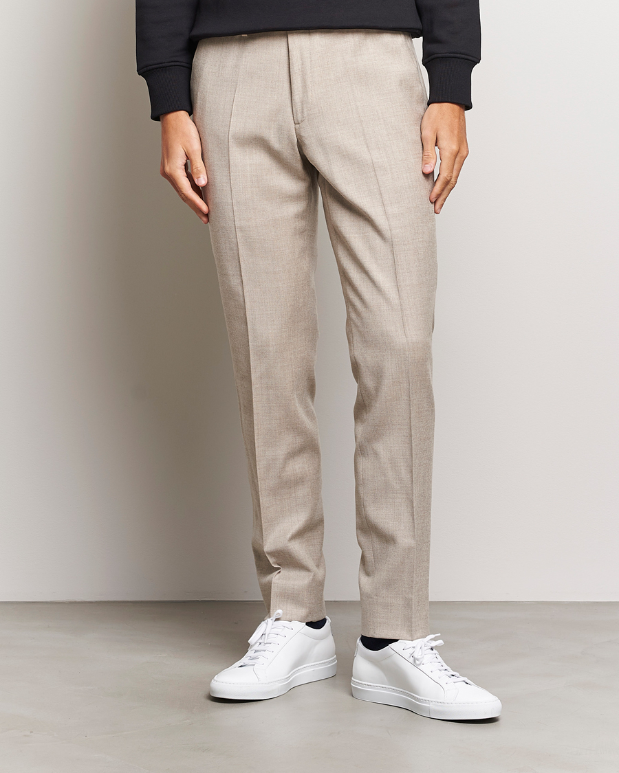Men | J.Lindeberg | J.Lindeberg | Grant Stretch Flannel Trousers Oyster Grey