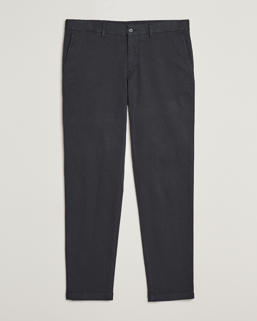 Men | Trousers | J.Lindeberg | Chaze Flannel Twill Pants Dark Grey