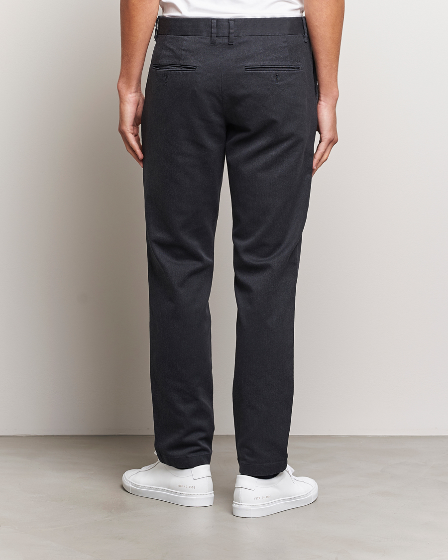 Men | Trousers | J.Lindeberg | Chaze Flannel Twill Pants Dark Grey