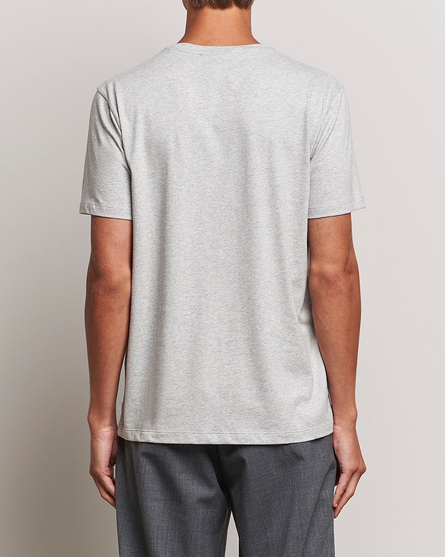 Men | T-Shirts | J.Lindeberg | Sid Cotton Crew Neck Tee Light Grey Mel