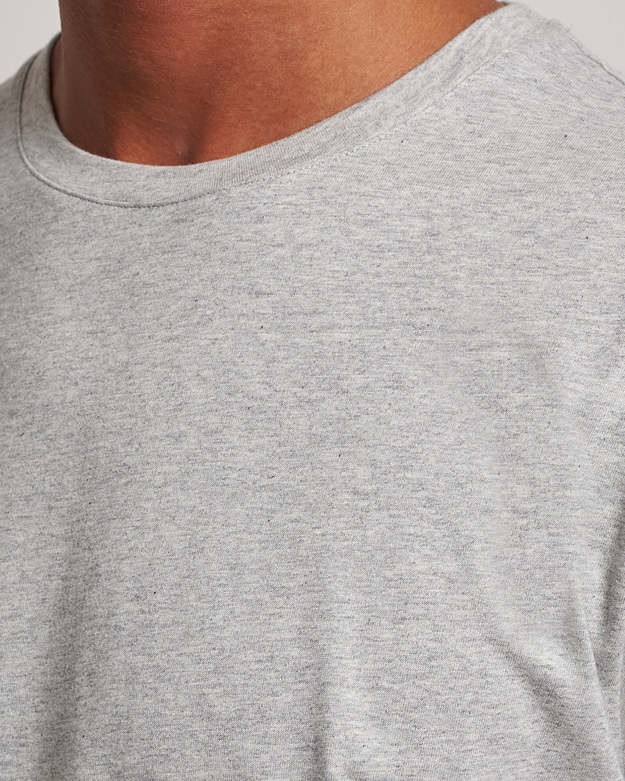 Men | T-Shirts | J.Lindeberg | Sid Cotton Crew Neck Tee Light Grey Mel