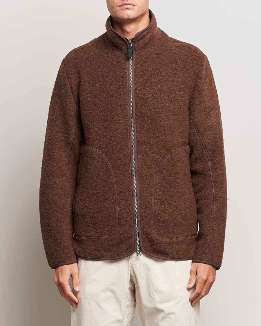 Men | Fleece Sweaters | J.Lindeberg | Dustin Wool Fleece Jacket Delicioso
