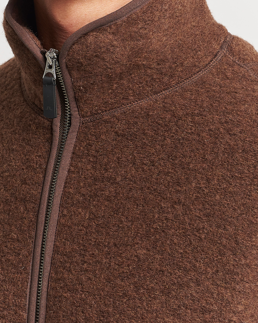 Men | Sweaters & Knitwear | J.Lindeberg | Dustin Wool Fleece Jacket Delicioso