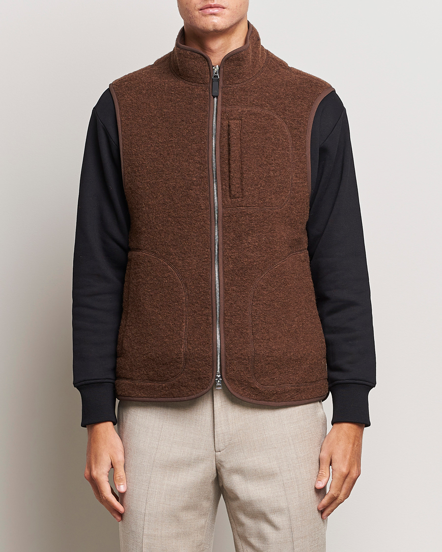 Men | Fleece Sweaters | J.Lindeberg | Duncan Wool Fleece Vest Delicioso