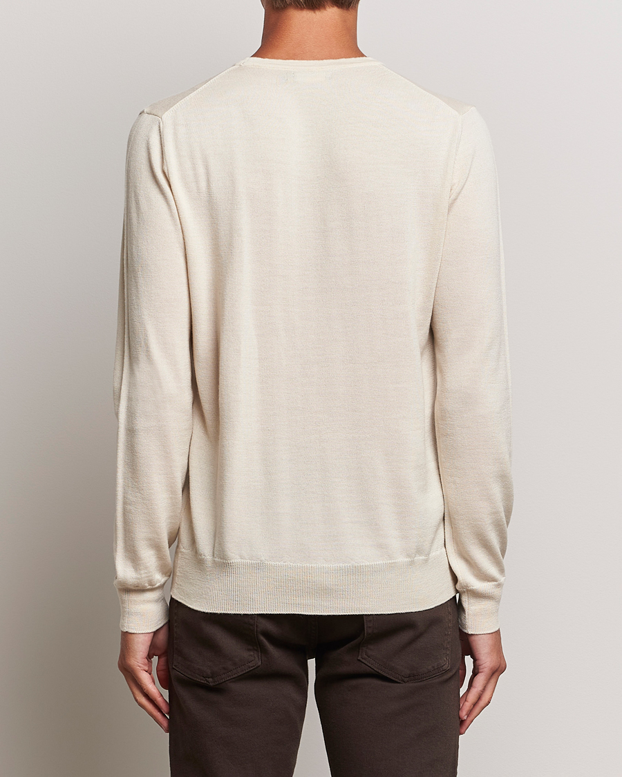 Men | Sweaters & Knitwear | J.Lindeberg | Lyle True Merino Crew Neck Pullover Oyster Grey