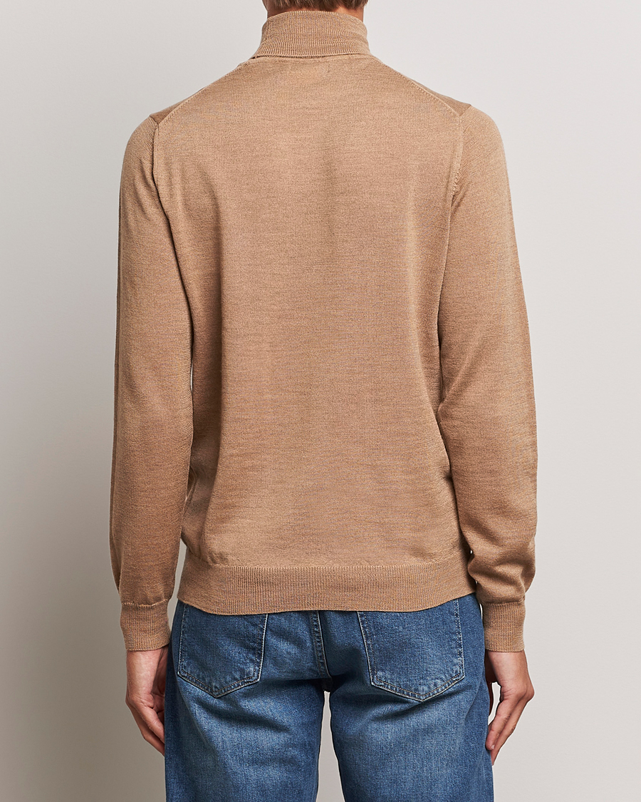 Men | Sweaters & Knitwear | J.Lindeberg | Lyd True Merino Polo Chipmunk Melange
