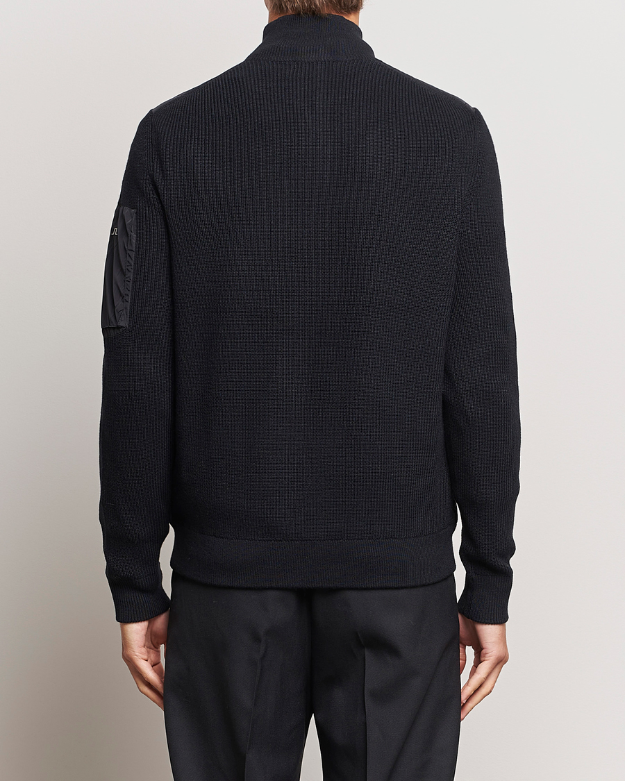 Men | Sweaters & Knitwear | J.Lindeberg | Beck Knitted Hybrid Jacket Black