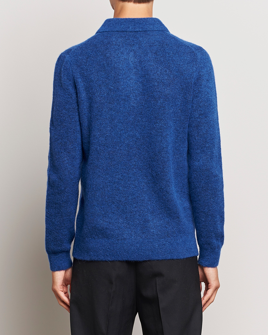 Men | Sweaters & Knitwear | J.Lindeberg | Hayden Hairy Polo Knit Surf The Web