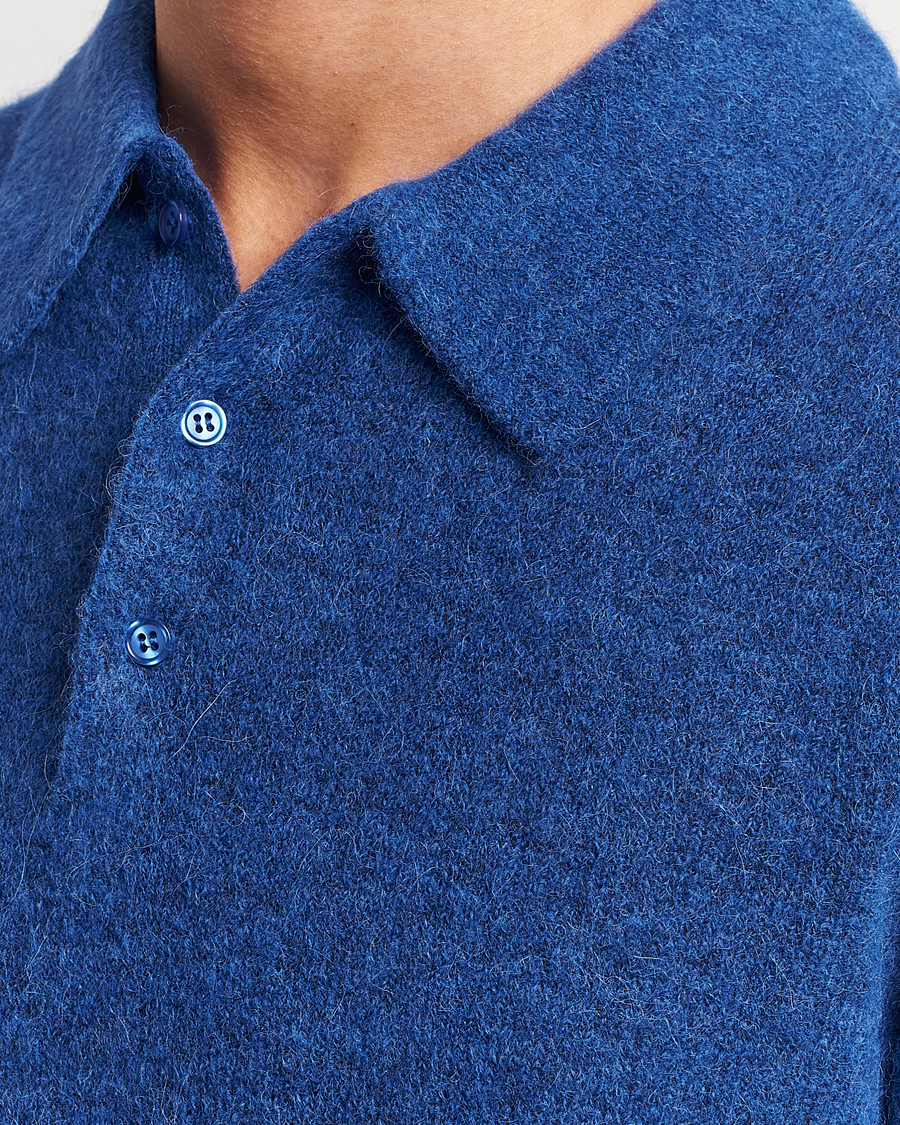 Men | Sweaters & Knitwear | J.Lindeberg | Hayden Hairy Polo Knit Surf The Web